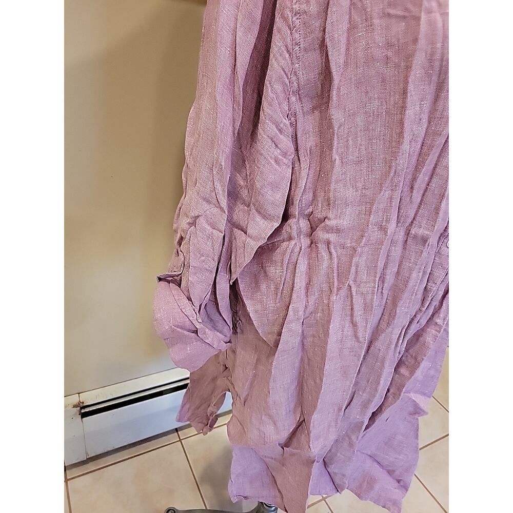 Sigrid Olsen 100% Linen Button Down Front Shirt 3X Purple Women plus size - Picture 2 of 9